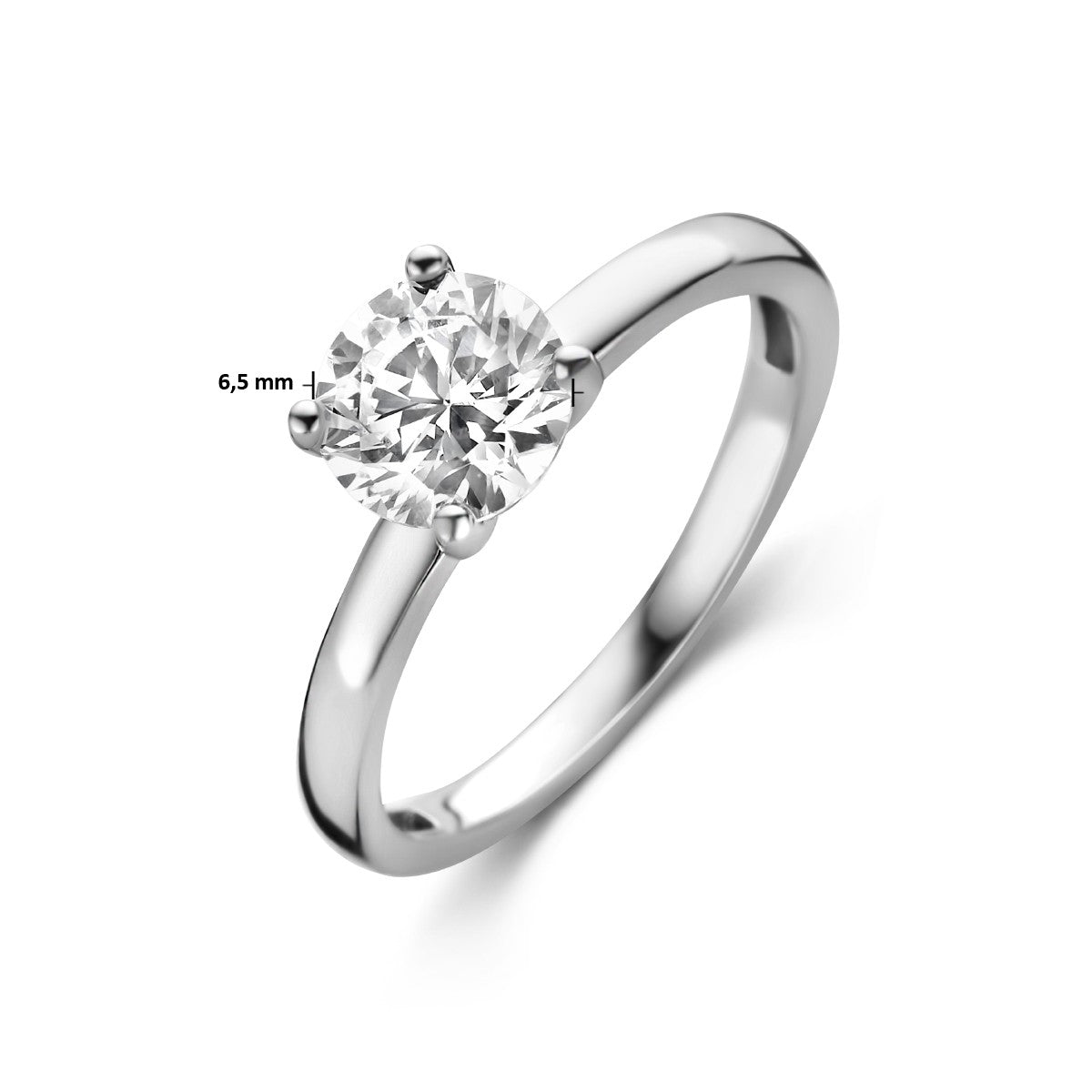 Gerhodineerd Zilver Ring Met Zirkonia 1334755 - PansiteNederland.nl