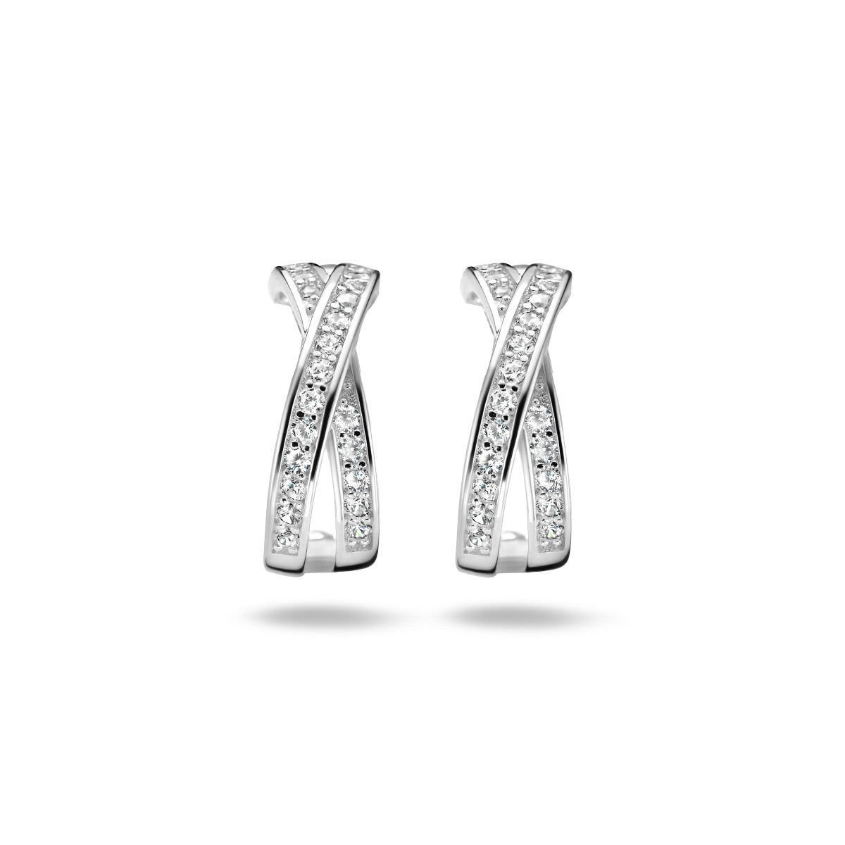 Zilver Gerhodineerd Stekeroorringen Zirkonia 1334756 - PansiteNederland.nl