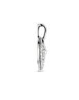 zilver gerhodineerd hanger rondje zirkonia 1334773 - PansiteNederland.nl