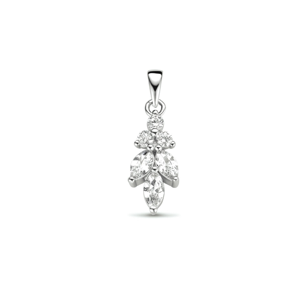 zilver gerhodineerd hanger zirkonia 1334778 - PansiteNederland.nl