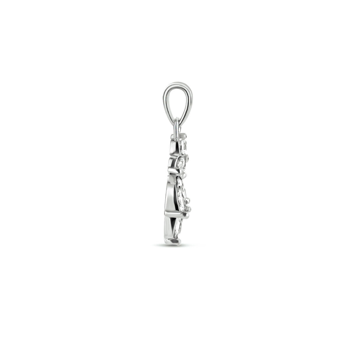 zilver gerhodineerd hanger zirkonia 1334778 - PansiteNederland.nl