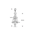 zilver gerhodineerd hanger zirkonia 1334778 - PansiteNederland.nl