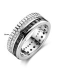 Zilveren ring zwart en wit zirkonia | 1334992 - PansiteNederland.nl