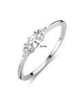 Gerhodineerd Zilver Ring Trilogie Met Zirkonia 1334786 - PansiteNederland.nl
