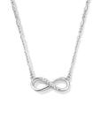 zilver gerhodineerd collier infinity zirkonia 41 + 4 cm 1334813