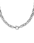 zilver gerhodineerd collier marine 10,3 mm 45 cm met groot springslot 1334836