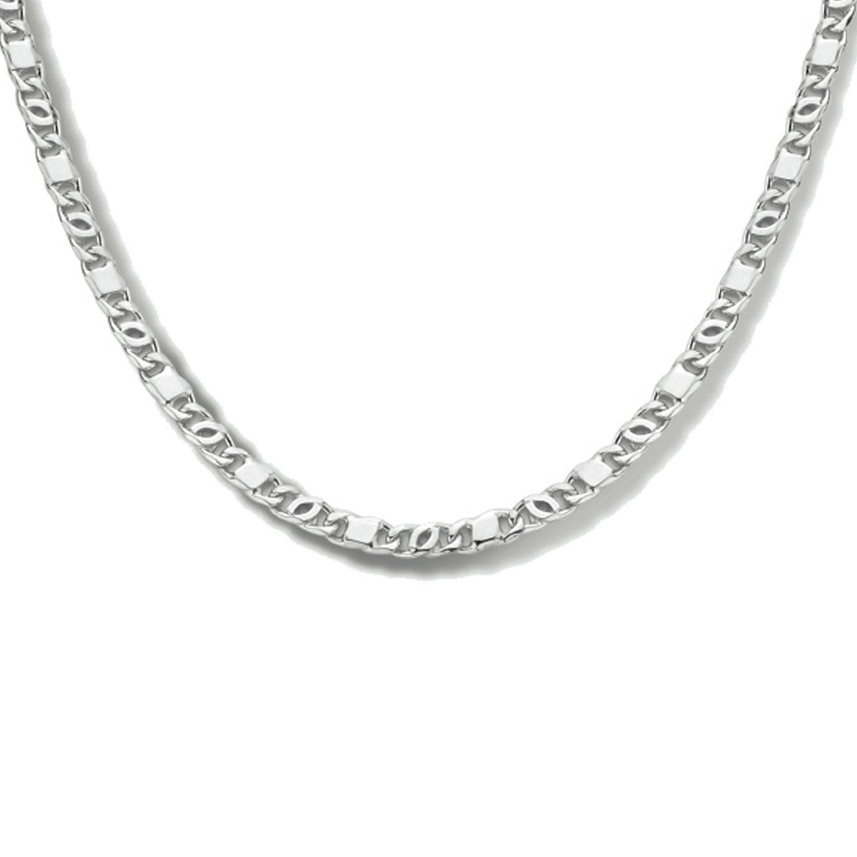 zilver gerhodineerd collier valkenoog met tussenstuk 2,4 mm 40 + 4 cm 1334840 - PansiteNederland.nl