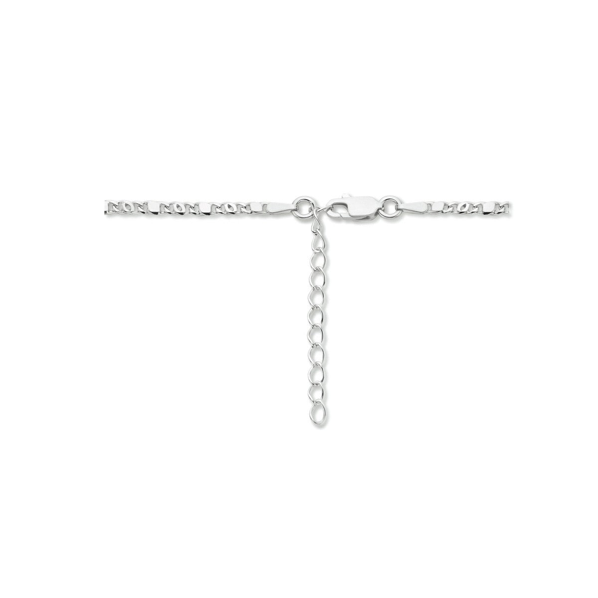 zilver gerhodineerd collier valkenoog met tussenstuk 2,4 mm 40 + 4 cm 1334840 - PansiteNederland.nl