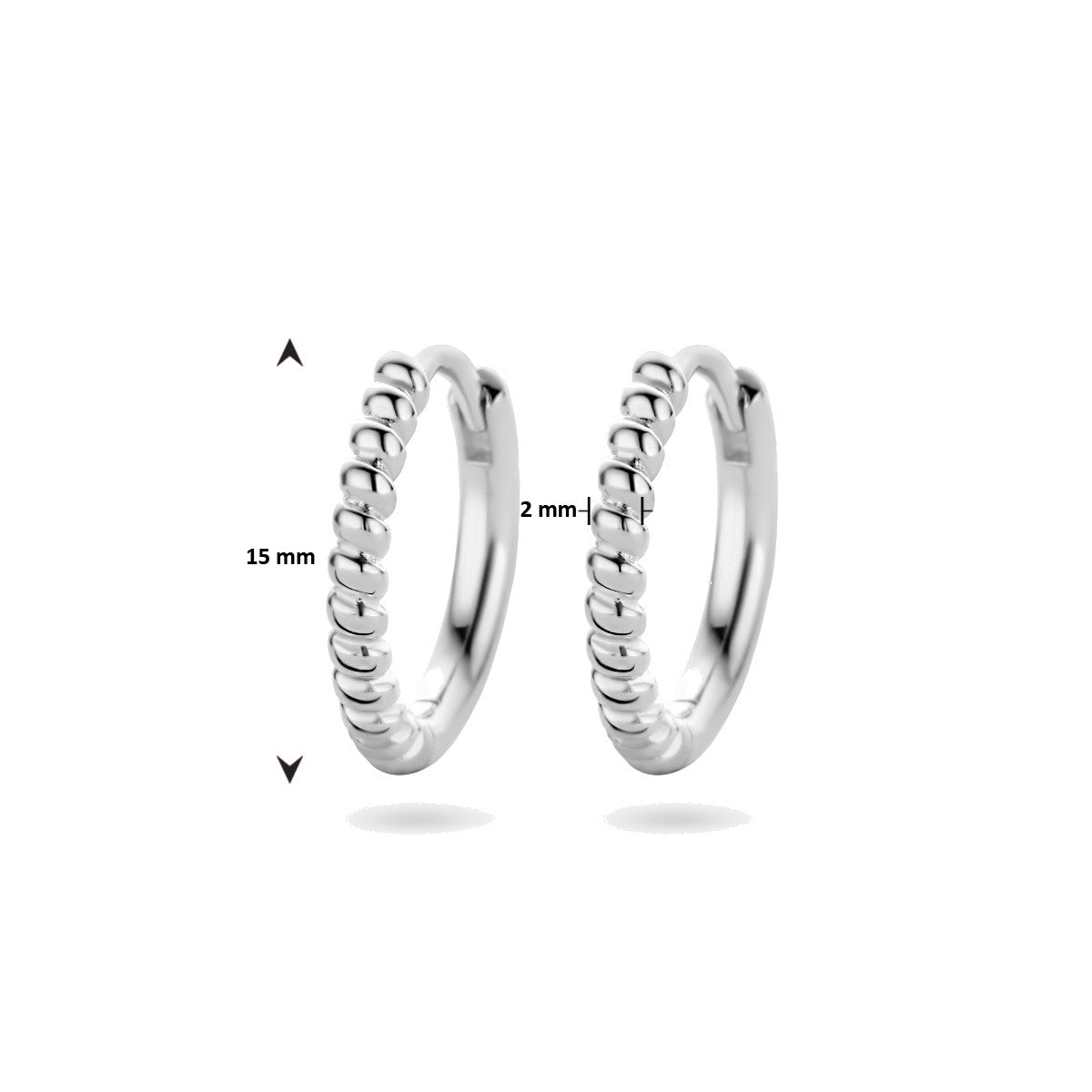 Zilver Gerhodineerd Oorringen 1334847 - PansiteNederland.nl