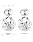 Zilver Gerhodineerd Oorhangers Gehamerd 1334885 - PansiteNederland.nl
