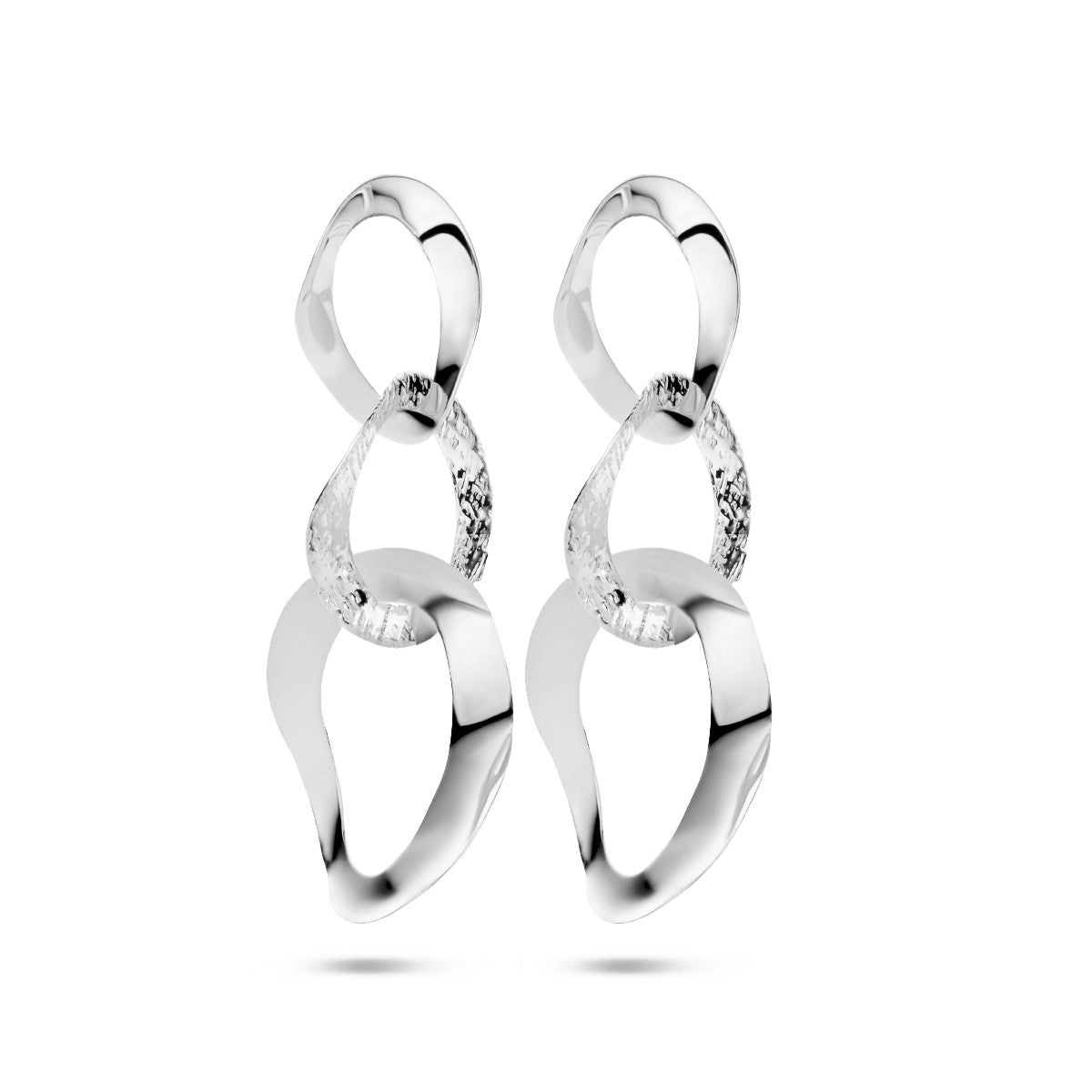 Zilver Gerhodineerd Oorhangers Ovaaltjes Poli/Mat 1334890 - PansiteNederland.nl