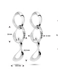 Zilver Gerhodineerd Oorhangers Ovaaltjes Poli/Mat 1334890 - PansiteNederland.nl