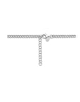 zilver gerhodineerd collier 10,5 mm 42 + 3 cm 1334898