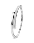 Zilver Gerhodineerd Bangle Zirkonia 9,5 X 61 Mm 1334906 - PansiteNederland.nl