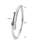 Zilver Gerhodineerd Bangle Zirkonia 9,5 X 61 Mm 1334906 - PansiteNederland.nl