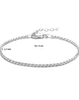 koord 1,7 mm zilver gerhodineerd