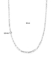 Zilveren ketting paperclip platte buis 2.5 mm zilver gerhodineerd 1334981 - PansiteNederland.nl