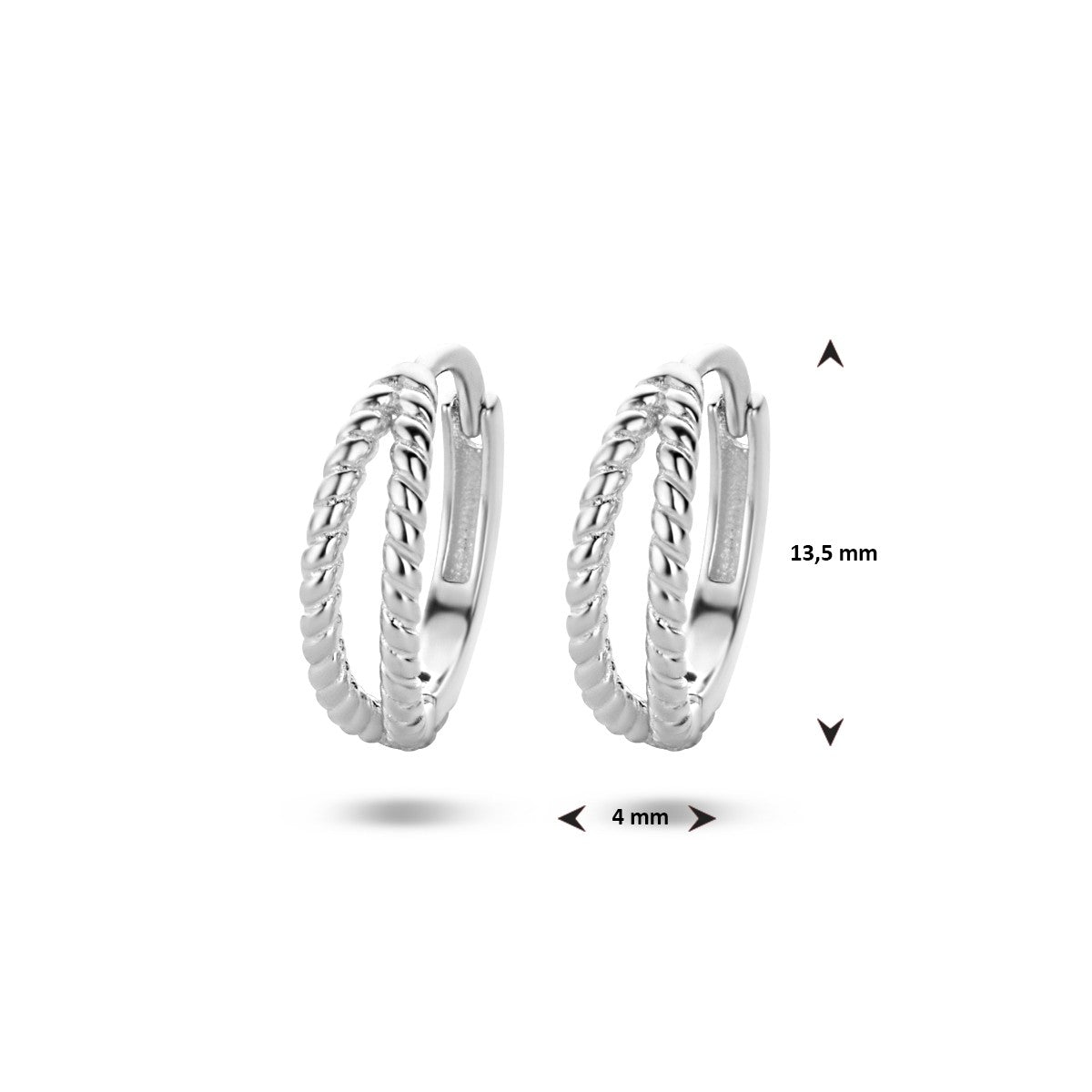 Zilver Gerhodineerd Klapoorringen 1335062 - PansiteNederland.nl