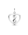 Zilver Gerhodineerd Hanger Hart 14,5 x 15,5 mm 1335064 - PansiteNederland.nl