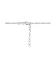 zilver gerhodineerd collier paperclip vierkante buis 3,0 mm 41 + 4 cm 1335081