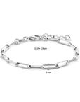 Zilver Gerhodineerd Armband Paperclip Vierkante Buis 3,0 Mm 15,5 + 2,5 Cm 1335082 - PansiteNederland.nl