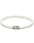 Zilver Gerhodineerd Armband Parel 3,8 Mm 18,5 Cm Met Groot Springslot 1335083 - PansiteNederland.nl