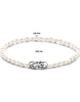 Zilver Gerhodineerd Armband Parel 3,8 Mm 18,5 Cm Met Groot Springslot 1335083 - PansiteNederland.nl