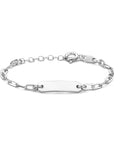 Zilver Gerhodineerd Graveerarmband Paperclip Platte Buis Plaat 5,0 Mm 11 + 2 Cm 1335178 - PansiteNederland.nl