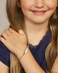 Zilver Gerhodineerd Graveerarmband Paperclip Platte Buis Plaat 5,0 Mm 11 + 2 Cm 1335178 - PansiteNederland.nl