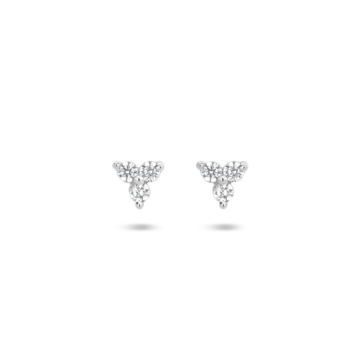 Zilver Gerhodineerd Oorknoppen Zirkonia 1335193 - PansiteNederland.nl