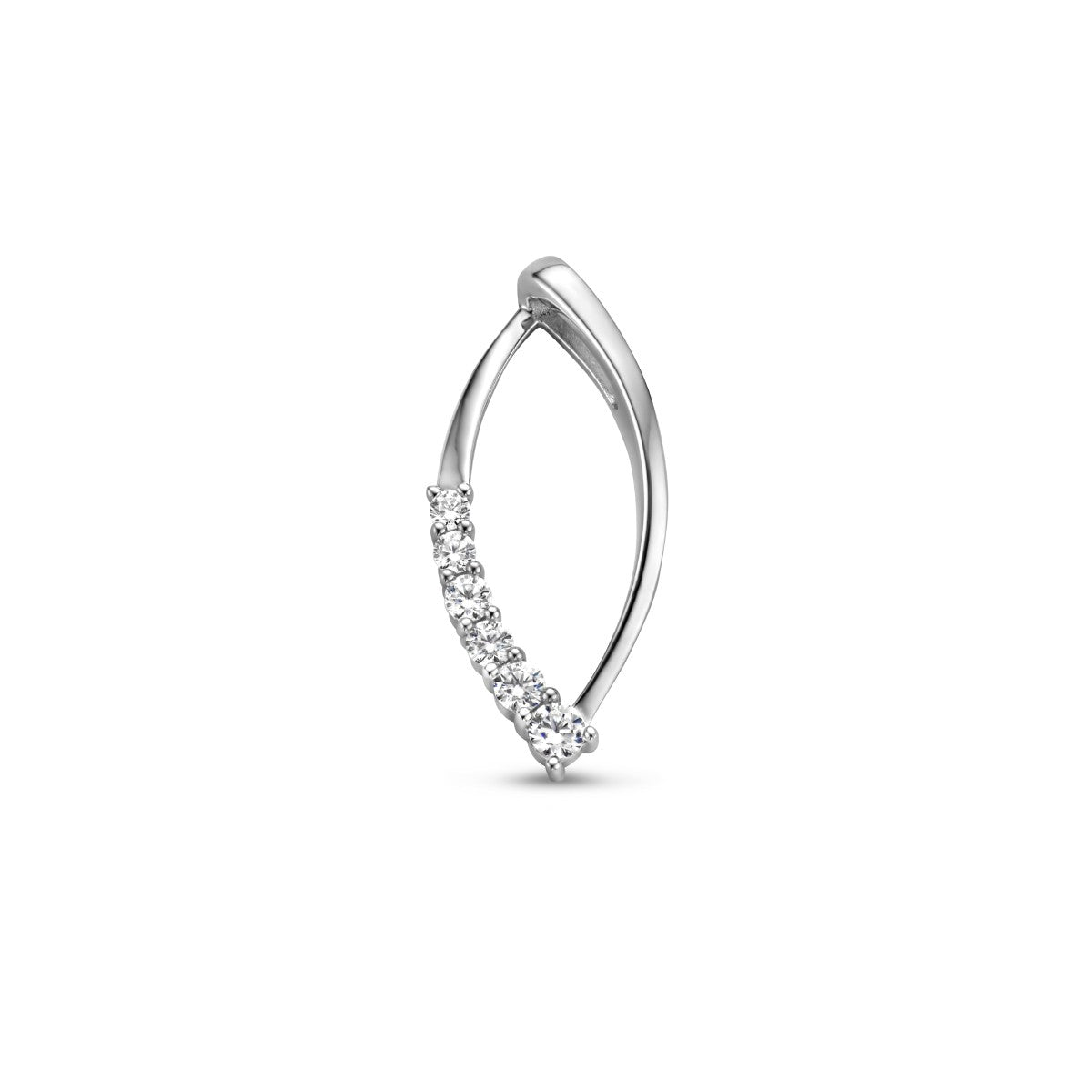 zilver gerhodineerd hanger zirkonia 1335279 - PansiteNederland.nl