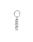 zilver gerhodineerd hanger bloem zirkonia 1335283 - PansiteNederland.nl