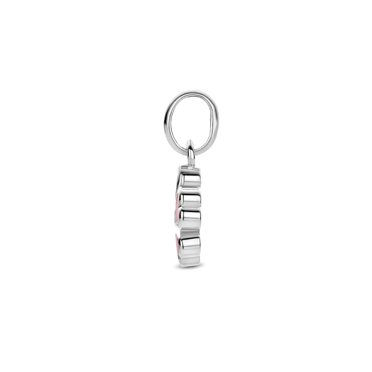 zilver gerhodineerd hanger bloem zirkonia 1335285 - PansiteNederland.nl