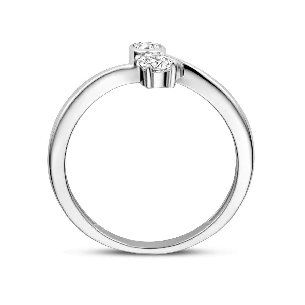 Gerhodineerd Zilver Ring Met Zirkonia 1335303 - PansiteNederland.nl