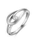 Gerhodineerd Zilver Ring Met Zirkonia Poli/Mat 1335316 - PansiteNederland.nl