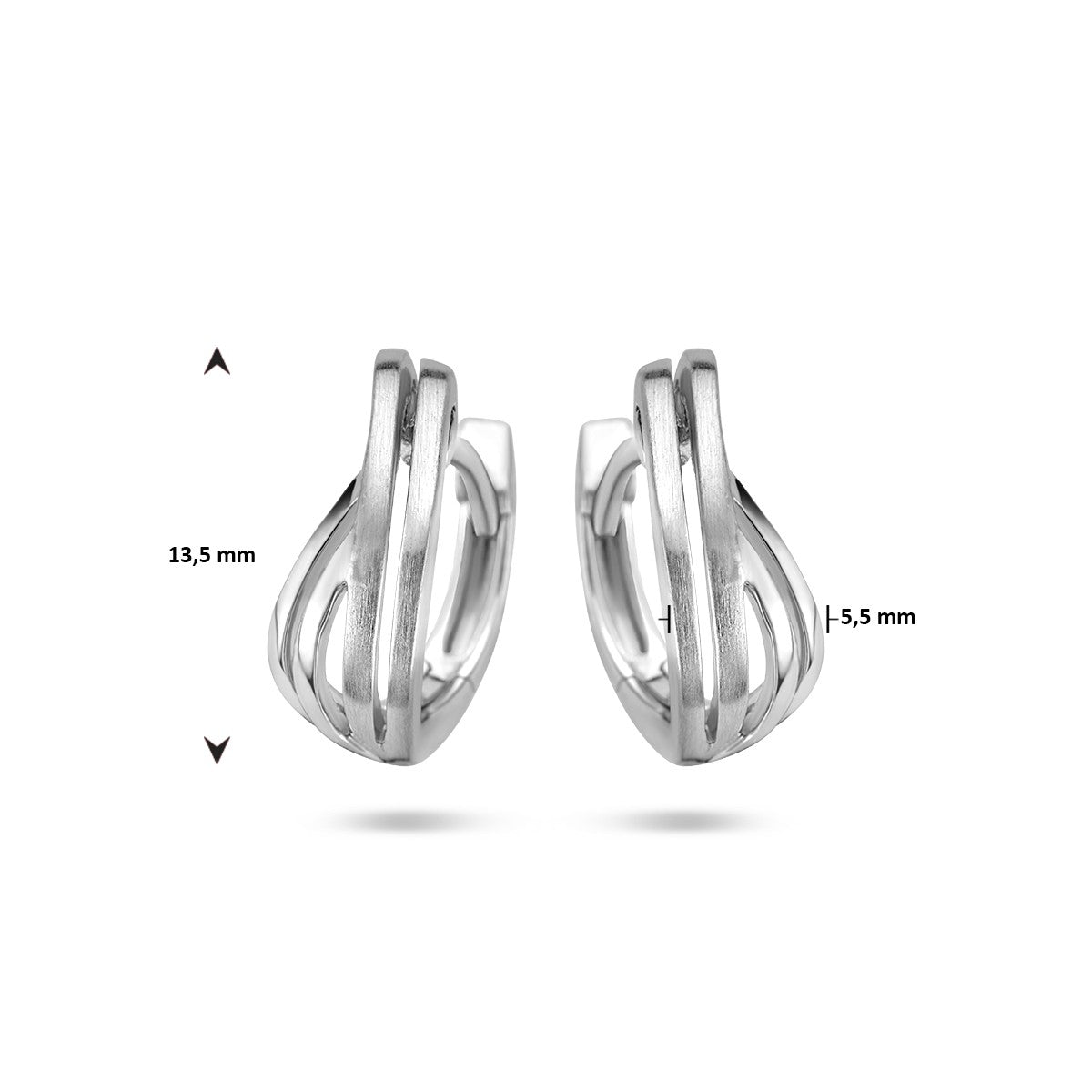 Zilveren oorringen 13.5 x 5.5 mm 1335327 - PansiteNederland.nl