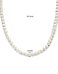 Zilver Gerhodineerd Collier Parels 8,5 mm 1335356 - PansiteNederland.nl