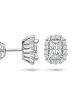 Zilver Gerhodineerd Oorknoppen Zirkonia Halo 1335363 - PansiteNederland.nl