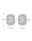 Zilver Gerhodineerd Oorknoppen Zirkonia Halo 1335363 - PansiteNederland.nl