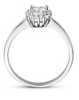 Gerhodineerd Zilver Ring Met Zirkonia Halo 1335365 - PansiteNederland.nl