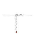 zilver gerhodineerd collier meerdere kleuren zirkonia 40 + 4 cm 1335372