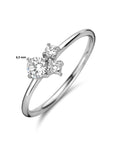 Gerhodineerd Zilver Ring Trilogie Met Zirkonia 1335390 - PansiteNederland.nl