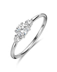 Gerhodineerd Zilver Ring Trilogie Met Zirkonia 1335395 - PansiteNederland.nl