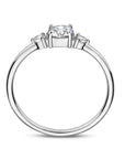 Gerhodineerd Zilver Ring Trilogie Met Zirkonia 1335395 - PansiteNederland.nl