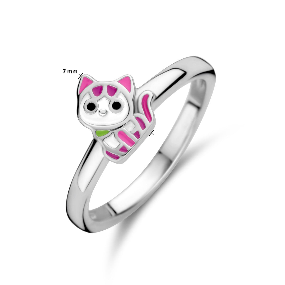 Gerhodineerd Zilver Ring Poes 1335404 - PansiteNederland.nl