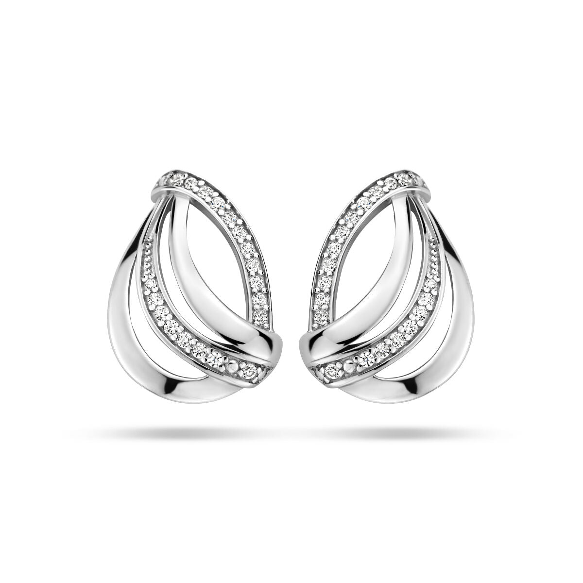 Zilver Gerhodineerd Oorknoppen Zirkonia 1335412 - PansiteNederland.nl