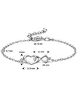 Zilver Gerhodineerd Armband Hart En Infinity 16 + 3 Cm 1335441