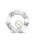 zilver gerhodineerd hanger rondje parel gescratcht 1335445 - PansiteNederland.nl