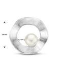 zilver gerhodineerd hanger rondje parel gescratcht 1335445 - PansiteNederland.nl
