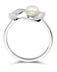 Gerhodineerd Zilver Ring Rondje Parel Gescratcht 1335447 - PansiteNederland.nl